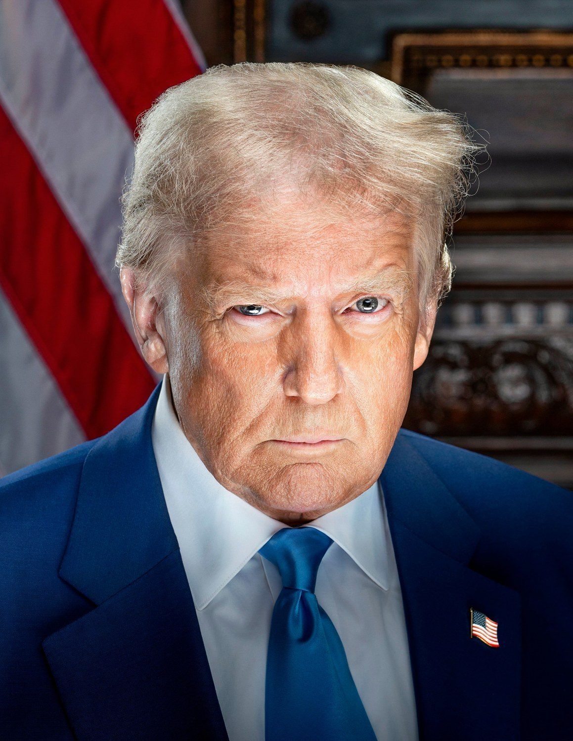 Official inaugural photographic portrait of Donald J. Trump by Daniel Torok, dated January 15, 2025.