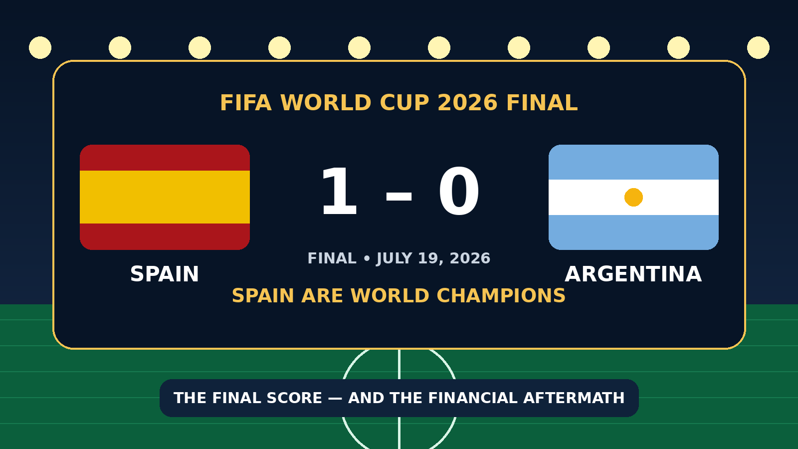 Spain defeated Argentina 1-0 in the 2026 FIFA World Cup final