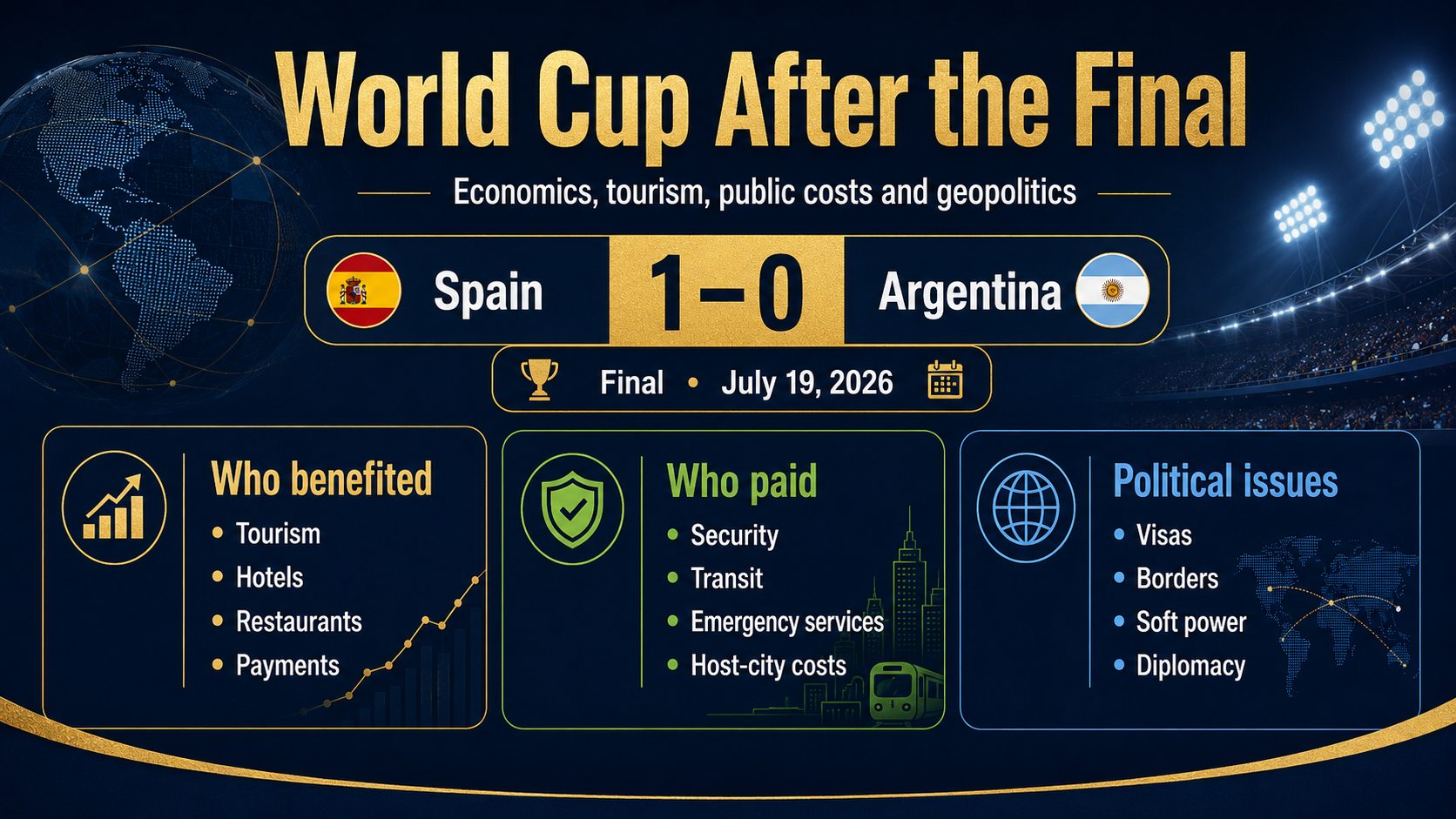 World Cup host-city economics, tourism, public costs, visas, border policy and diplomatic soft power
